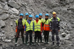 Aitik open pit (N Sweden) with chief mine geologist Greg D. Joslin